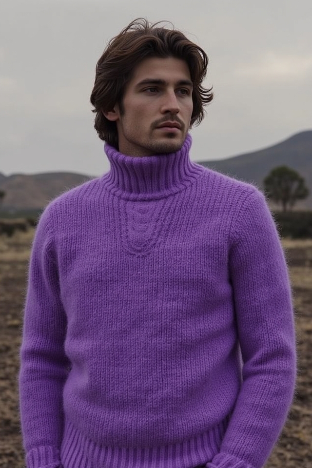 cozy versatile violet sweater