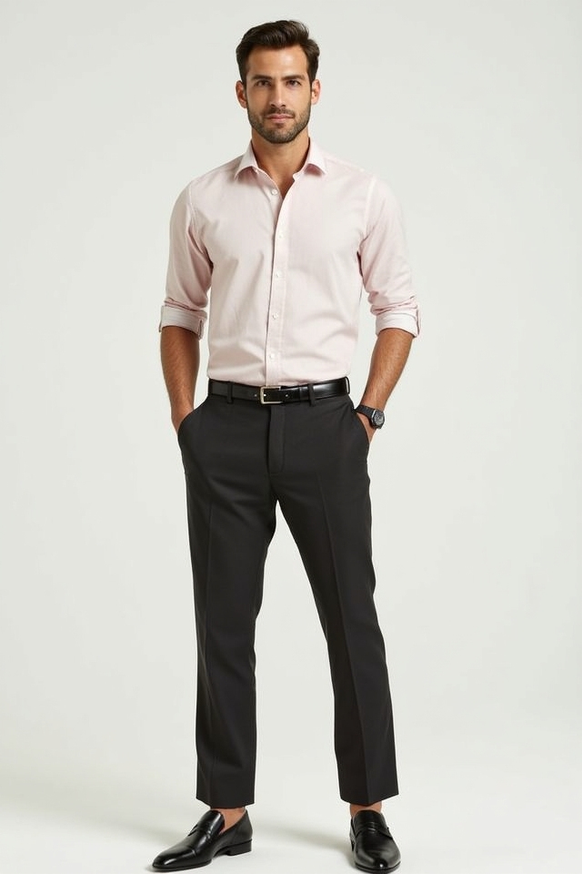 crisp tucked in high waisted look