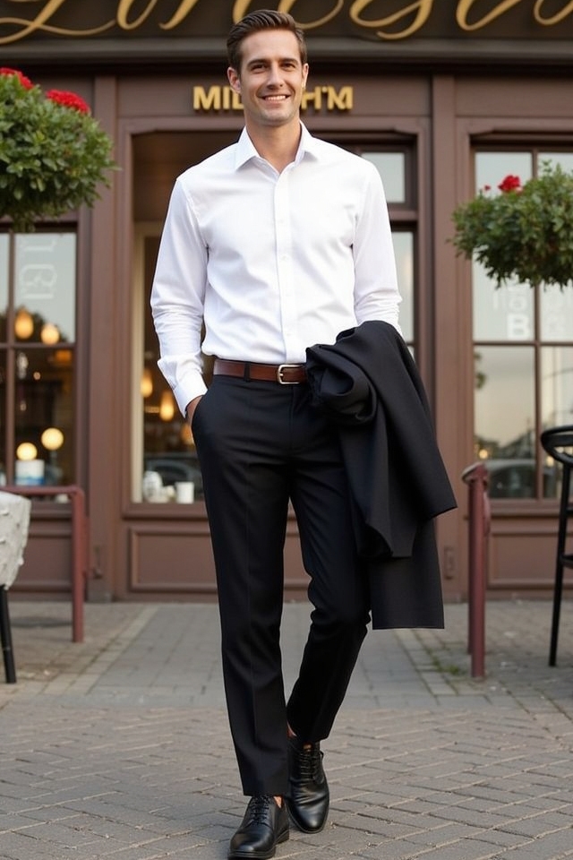 crisp white shirt pairing
