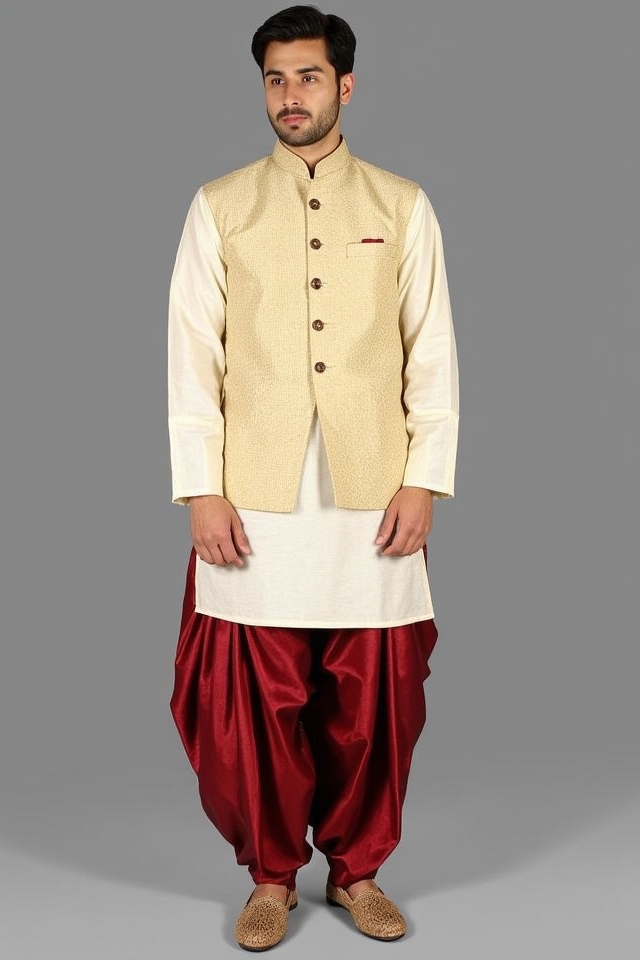 dapper dhoti kurta elegance