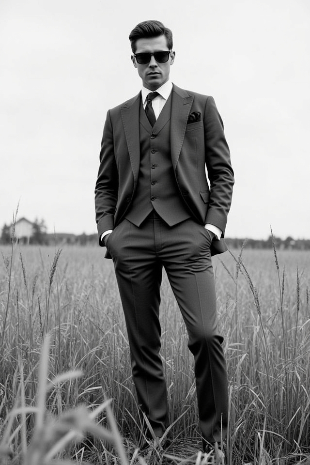 dapper tailored three piece ensemble