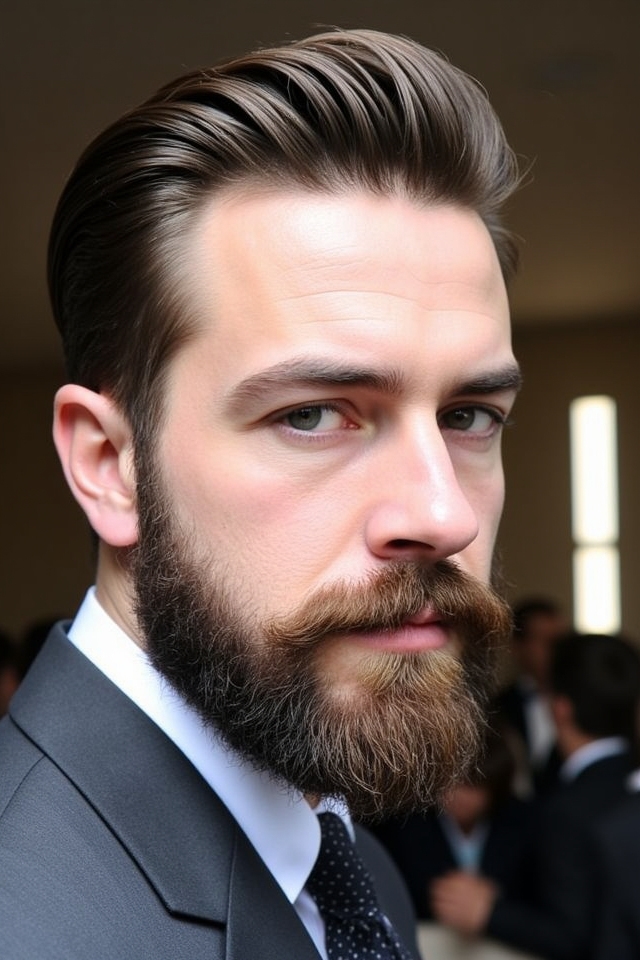 dapper thick sideburns style