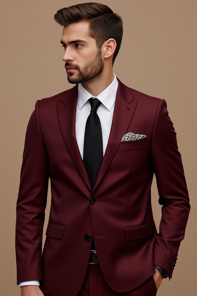deep burgundy party elegance