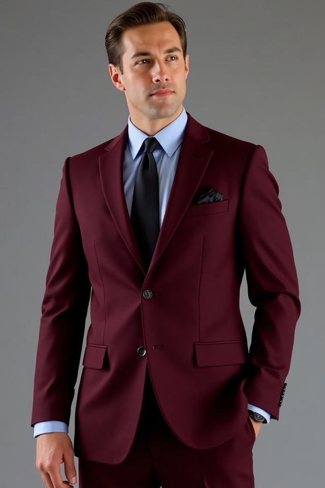 deep burgundy tan elegance