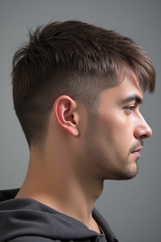 defined textured side part