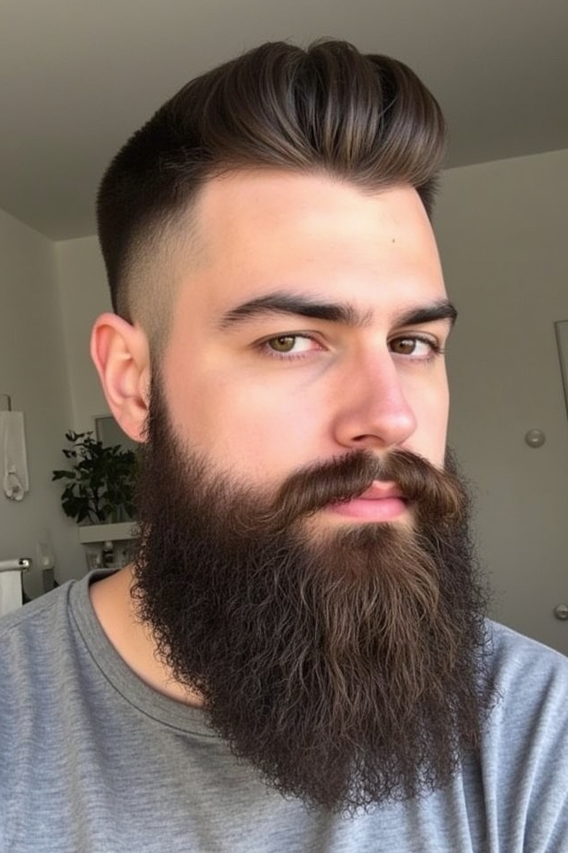ducktail beard for oblong
