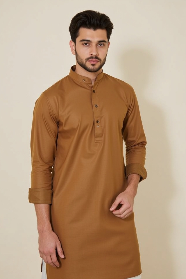 earthy brown rustic kurta