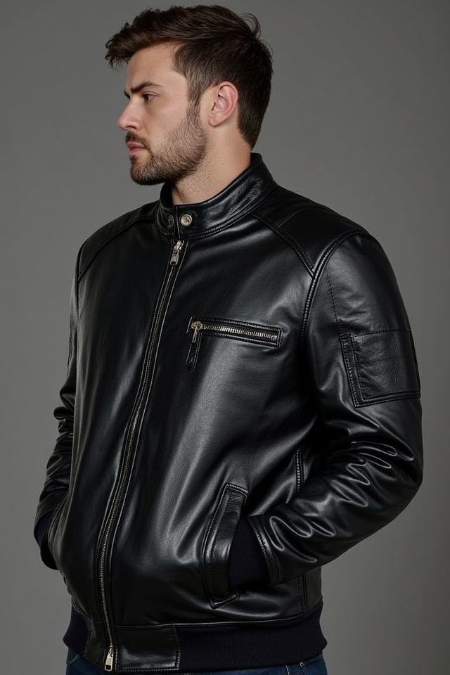 edgy charm leather jacket
