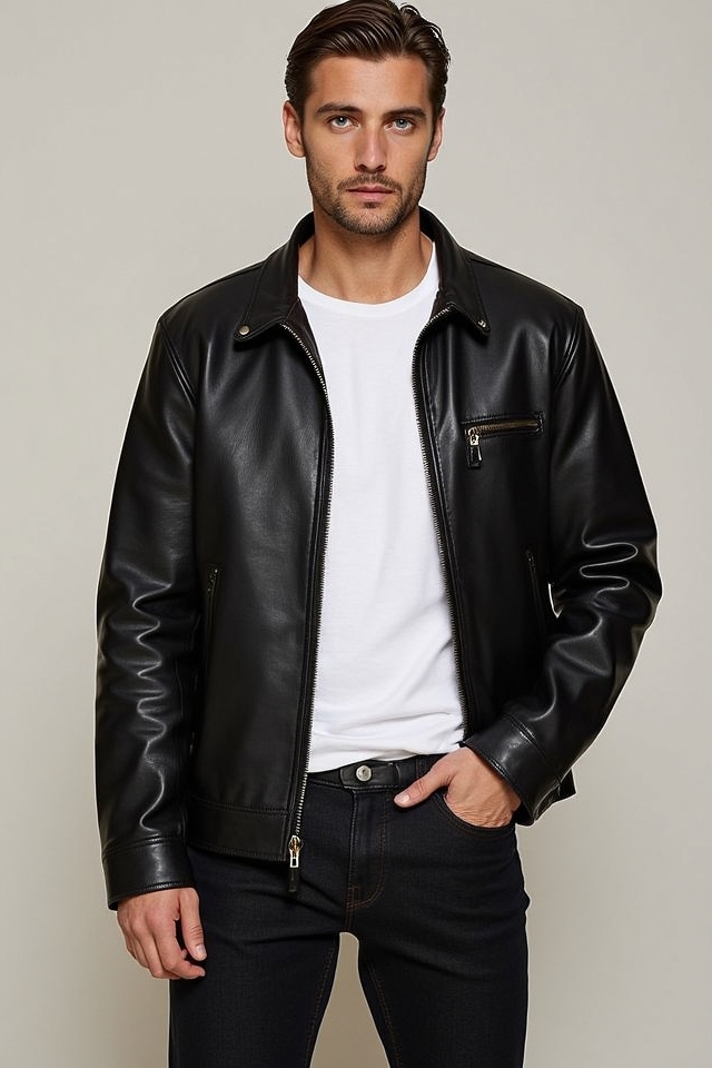 edgy leather jacket style