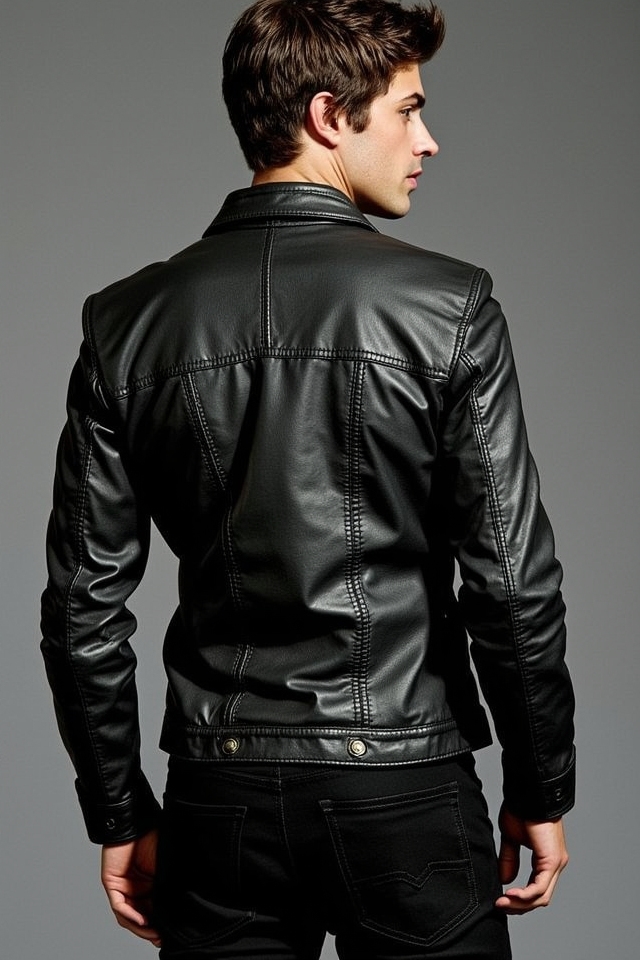 edgy leather jacket vibe