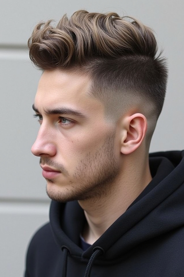 edgy wavy mullet sharp