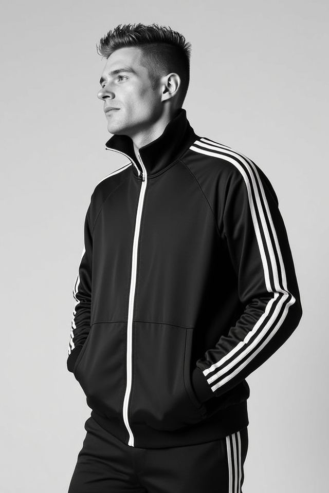 effortless cool monochrome tracksuit