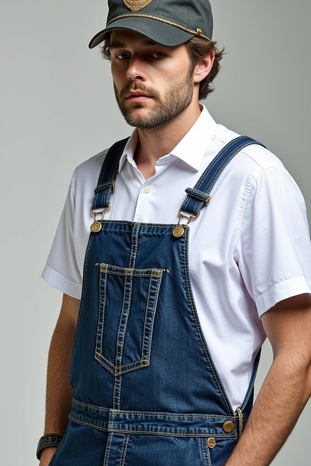 effortless denim snapback ensemble