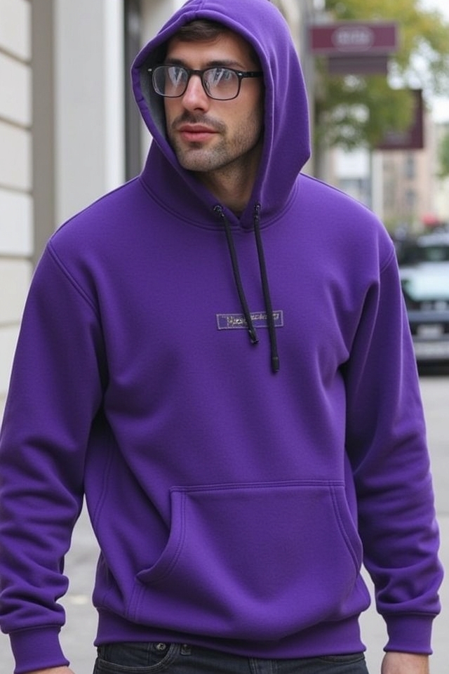eggplant hoodie street style