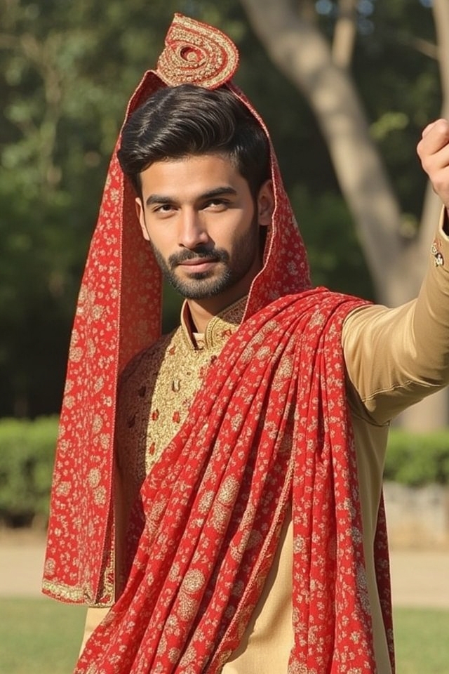 elegant rugged pathani suit