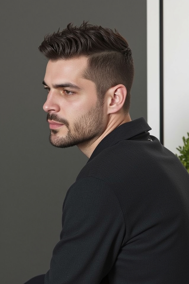 elegant side parted hairstyle
