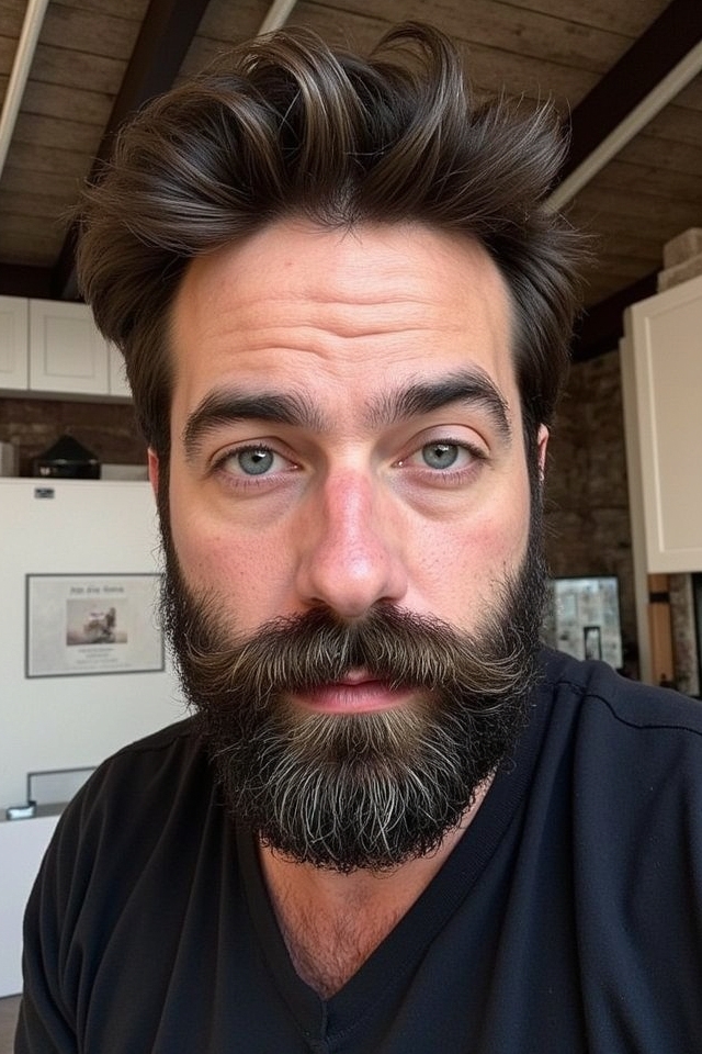 elegant van dyke beard