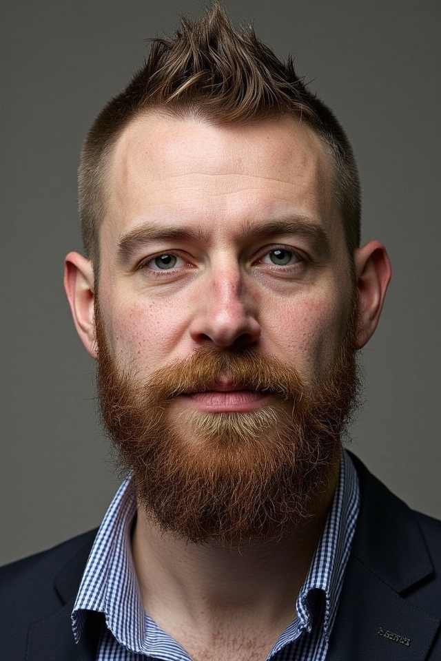 extended goatee balances oblong