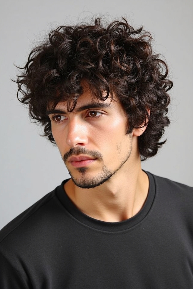 extra volume curly mullet