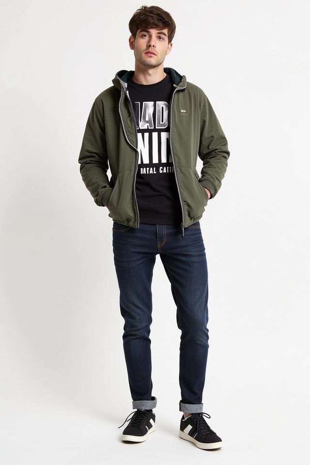 graphic tee sneakers style