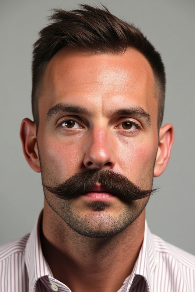 handlebar mustache chin strap