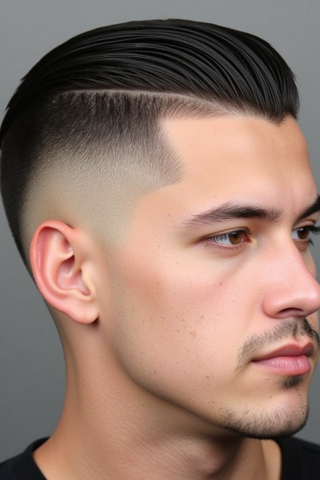 high taper slicked back