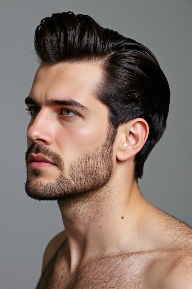 high volume tapered pompadour