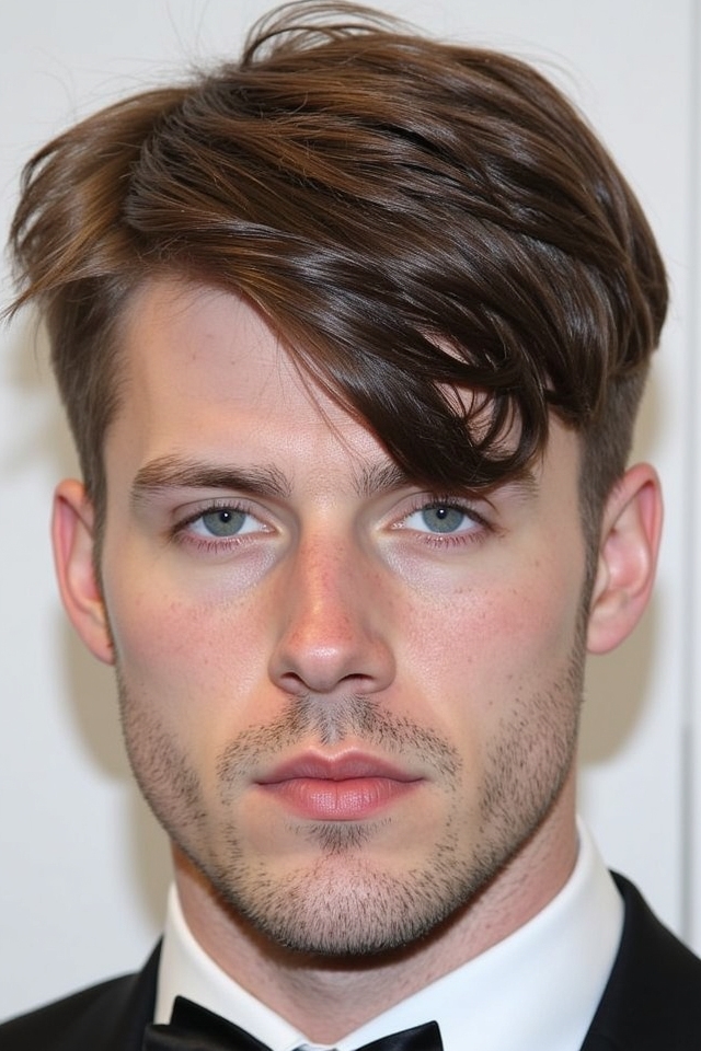 layered side sweep hairstyle