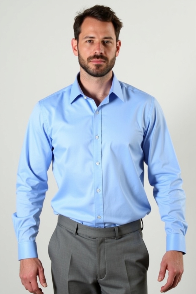 light blue grey outfit