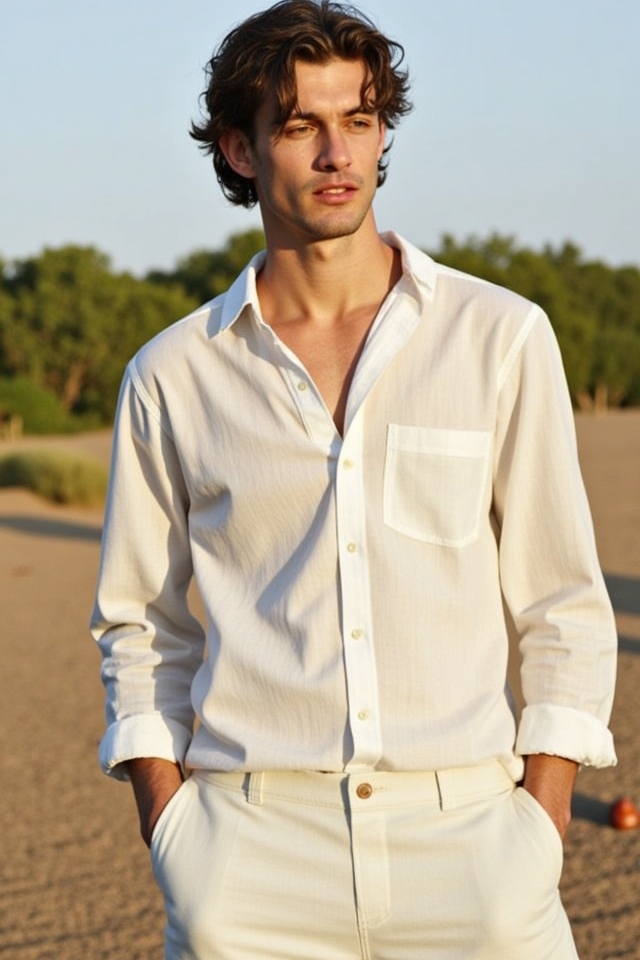 light linen evening ensemble
