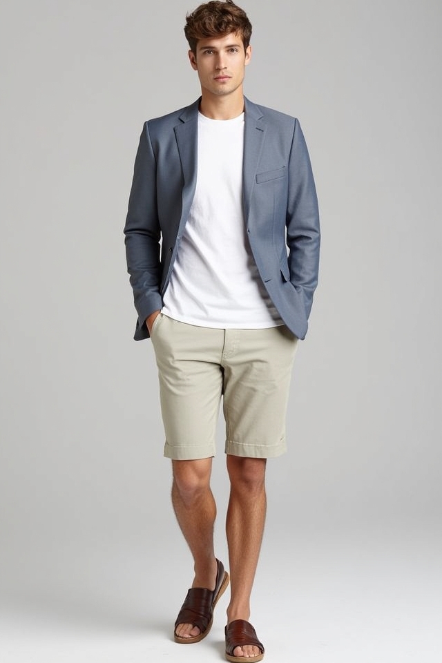 lightweight blazer over tee