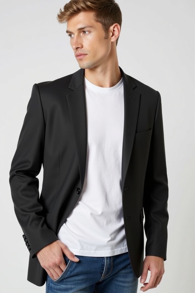 lightweight blazer over tee