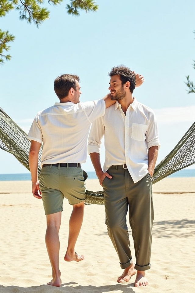 linen shirt and drawstring pants