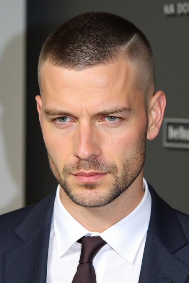 low maintenance minimalist crew cut