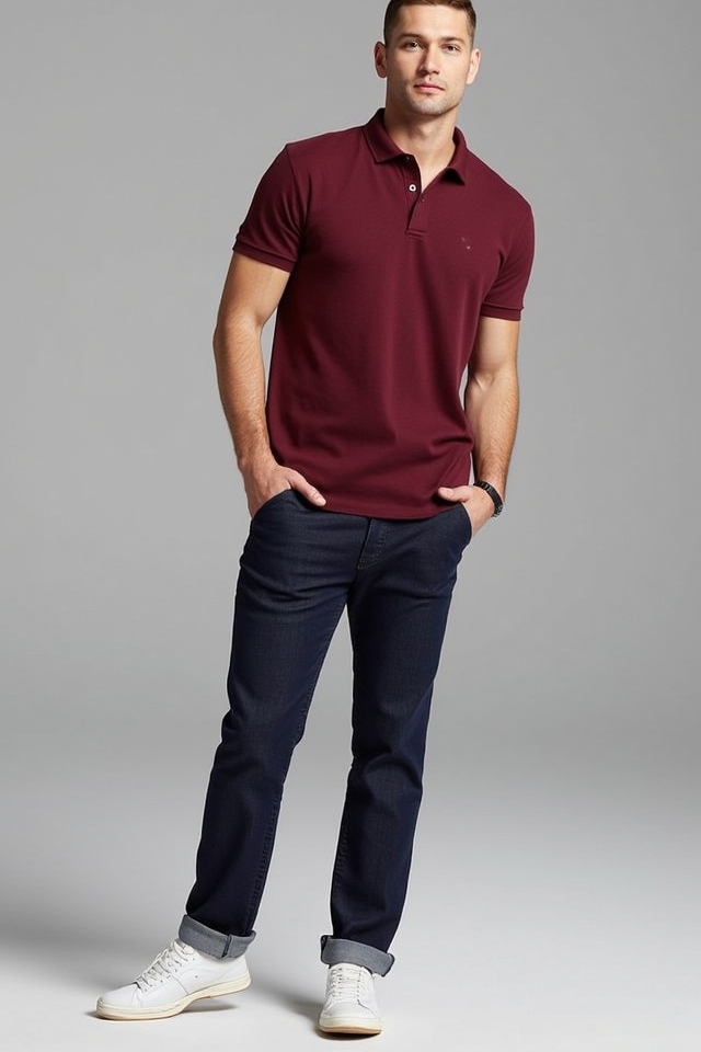 maroon polo smart casual essential