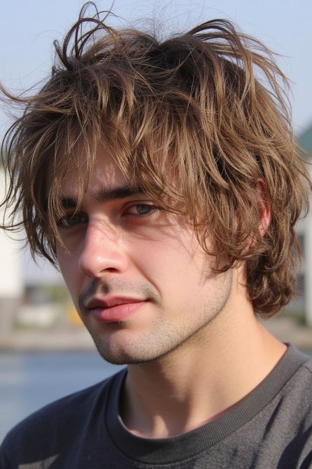 messy layered shaggy mullet