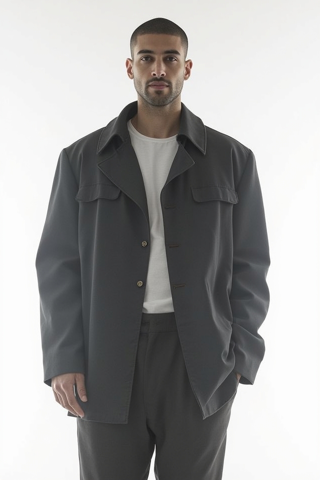 minimalist baggy blazer outfit