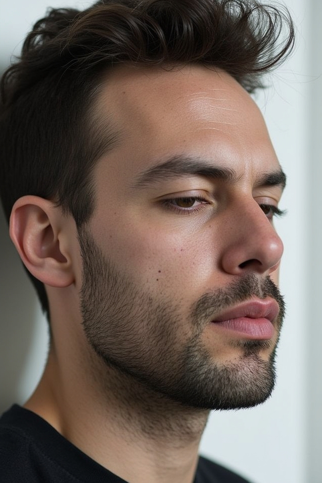 minimalist subtle chin patch