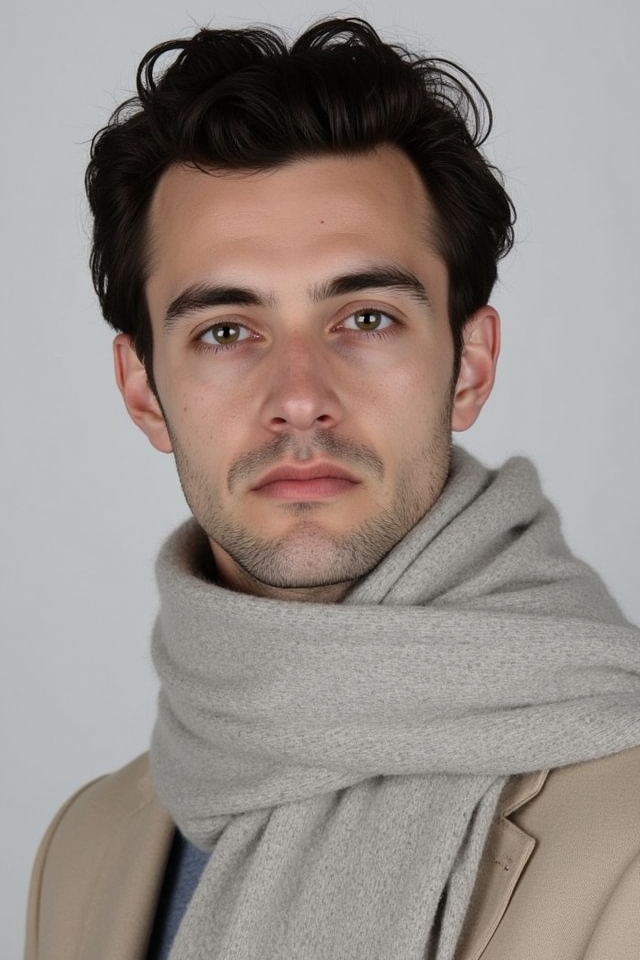 minimalist thin cashmere scarf