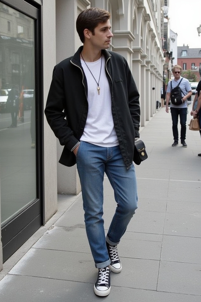 minimalist urban vans ensemble