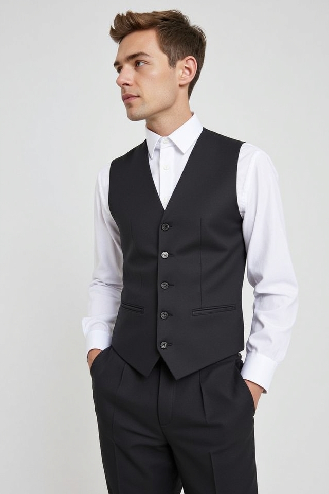 minimalist vest and trousers