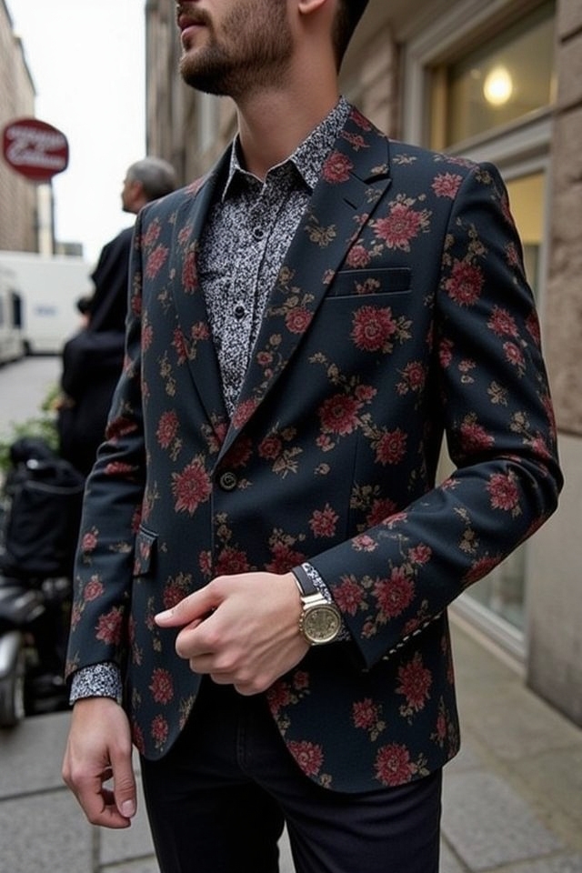 modern edgy dark florals