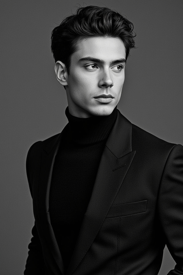 modern monochrome all black look