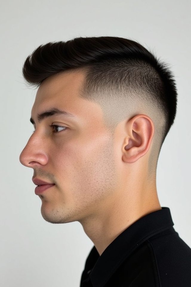modern side swept undercut