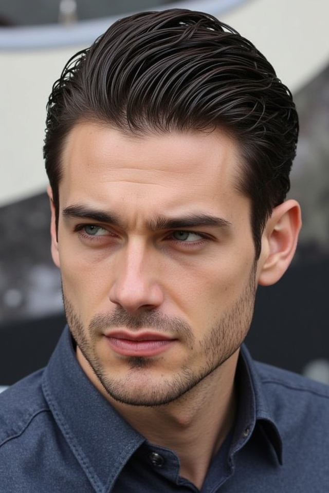 modern slicked back hairstyle