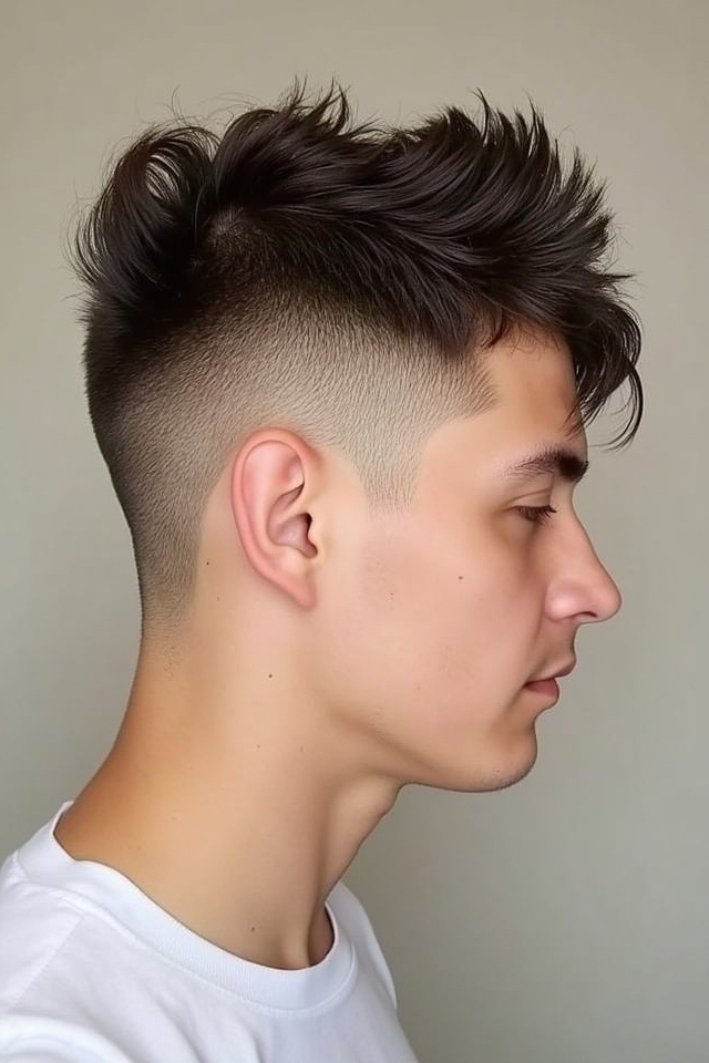 modern tousled quiff haircut