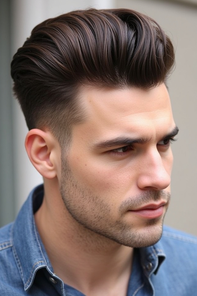 modern twisted pompadour style