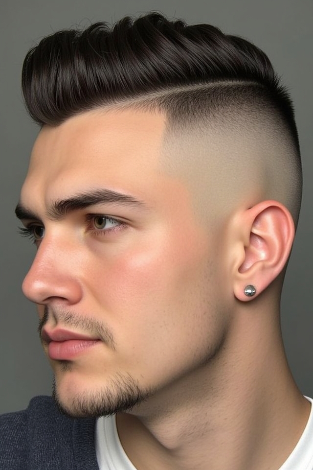 modern undercut with quiff
