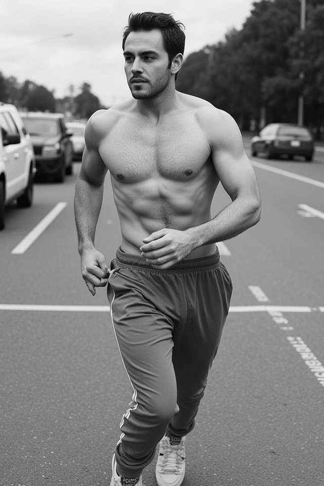 monochrome grey joggers style