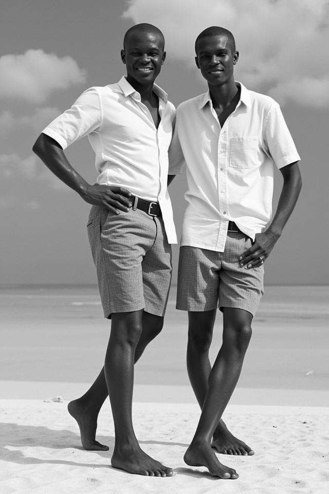 monochrome matching shorts ensemble